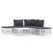 Salon de jardin avec coussins 6 pcs blanc acier - Photo n°1