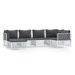Salon de jardin avec coussins 6 pcs blanc acier - Photo n°1