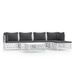 Salon de jardin avec coussins 6 pcs blanc acier - Photo n°1