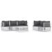 Salon de jardin avec coussins 6 pcs blanc acier - Photo n°1