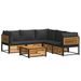 Salon de jardin avec coussins 6 pcs bois d'acacia solide - Photo n°1