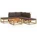 Salon de jardin avec coussins 6 pcs bois d'acacia solide - Photo n°1