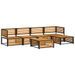 Salon de jardin avec coussins 6 pcs bois d'acacia solide - Photo n°3