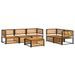 Salon de jardin avec coussins 6 pcs bois d'acacia solide - Photo n°3