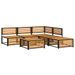 Salon de jardin avec coussins 6 pcs bois d'acacia solide - Photo n°3