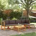 Salon de jardin avec coussins 6 pcs bois d'acacia solide - Photo n°1