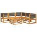 Salon de jardin avec coussins 6 pcs bois d'acacia solide - Photo n°3