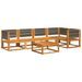 Salon de jardin avec coussins 6 pcs bois d'acacia solide - Photo n°3