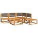 Salon de jardin avec coussins 6 pcs bois d'acacia solide - Photo n°3