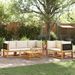 Salon de jardin avec coussins 6 pcs bois d'acacia solide - Photo n°1