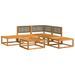 Salon de jardin avec coussins 6 pcs bois d'acacia solide - Photo n°3