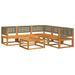 Salon de jardin avec coussins 6 pcs bois d'acacia solide - Photo n°3