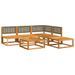 Salon de jardin avec coussins 6 pcs bois d'acacia solide - Photo n°3