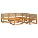 Salon de jardin avec coussins 6 pcs bois d'acacia solide - Photo n°3