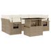 Salon de jardin avec coussins 7 pcs beige résine tressée - Photo n°1