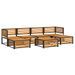 Salon de jardin avec coussins 7 pcs bois massif d'acacia - Photo n°3