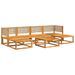 Salon de jardin avec coussins 7 pcs bois massif d'acacia - Photo n°3