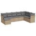 Salon de jardin avec coussins 8 pcs beige résine tressée - Photo n°1