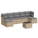 Salon de jardin avec coussins 8 pcs beige résine tressée - Photo n°1