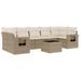 Salon de jardin avec coussins 8 pcs beige résine tressée - Photo n°1