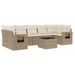 Salon de jardin avec coussins 8 pcs beige résine tressée - Photo n°1