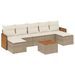 Salon de jardin avec coussins 8 pcs beige résine tressée - Photo n°1