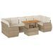 Salon de jardin avec coussins 8 pcs beige résine tressée - Photo n°1