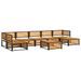 Salon de jardin avec coussins 8 pcs bois massif d'acacia - Photo n°3