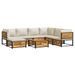 Salon de jardin avec coussins 8 pcs bois massif d'acacia - Photo n°2