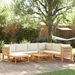 Salon de jardin avec coussins 8 pcs bois massif d'acacia - Photo n°1