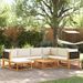 Salon de jardin avec coussins 8 pcs bois massif d'acacia - Photo n°1