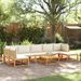 Salon de jardin avec coussins 8 pcs bois massif d'acacia - Photo n°1