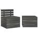 Salon de jardin palette 2 pcs Bois de pin massif Gris foncé - Photo n°1