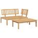 Salon de jardin palette 2 pcs bois massif d'acacia - Photo n°1
