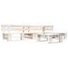 Salon de jardin palette 4 pcs Bois Blanc - Photo n°1