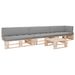 Salon de jardin palette 4pcs avec coussins Bois de pin imprégné - Photo n°1
