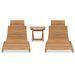 Salon de jardin pliable 3 pcs Bois de teck solide - Photo n°2