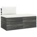 Salon palette de jardin 2 pcs avec coussins Bois de pin massif 19 - Photo n°1