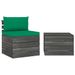 Salon palette de jardin 2 pcs avec coussins Bois de pin massif 15 - Photo n°1