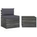 Salon palette de jardin 2 pcs avec coussins Bois de pin massif - Photo n°1