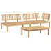 Salon palette de jardin 3 pcs bois d'acacia massif - Photo n°1