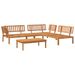 Salon palette de jardin 4 pcs bois d'acacia massif - Photo n°1
