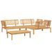 Salon palette de jardin 4 pcs bois d'acacia massif - Photo n°1