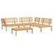 Salon palette de jardin 4 pcs bois d'acacia massif - Photo n°1