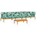 Salon palette de jardin avec coussins 4pcs bois d'acacia massif - Photo n°1