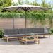 Salon palette de jardin avec coussins 4pcs bois d'acacia massif - Photo n°1