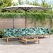 Salon palette de jardin avec coussins 4pcs bois d'acacia massif - Photo n°1