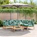 Salon palette de jardin avec coussins 4pcs bois d'acacia massif - Photo n°1