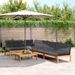 Salon palette de jardin avec coussins 5pcs bois d'acacia massif - Photo n°1