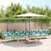 Salon palette de jardin avec coussins 5pcs bois d'acacia massif - Photo n°1